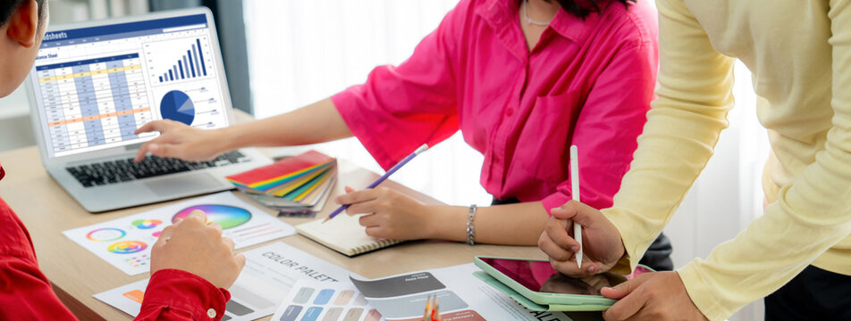 Spreadsheet document information financial startup concept. data and graphs in spreadsheet documents for online analysis project dashboard accounting digital brisk