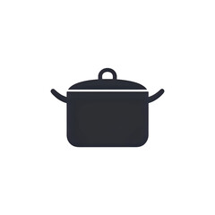 Sleek cooking pot icon for culinary designs