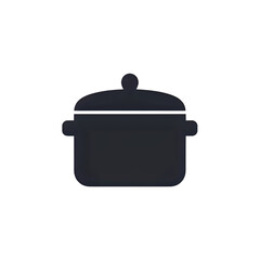 Cooking pot icon for culinary designs, simple style