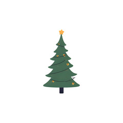 Charming Christmas tree with star topper design