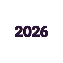 Bold 2026 date mark for future events, stylish design
