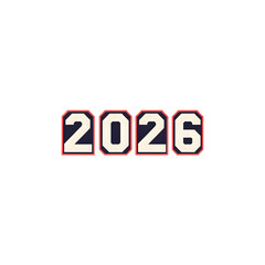 Stylish 2026 graphic for event or sports branding