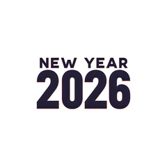 Bold New Year 2026 message for festive designs