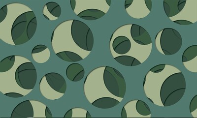 Vector illustration of overlapping multicolored circles.