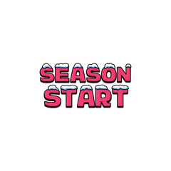 Fun winter season start announcement text design