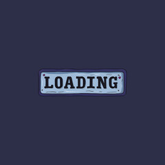 Funky cartoon loading bar graphic for waiting screens