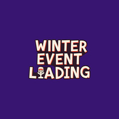 Fototapeta premium Fun winter event loading screen with microphone icon