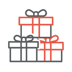 Stack of elegant gift boxes ready for celebration