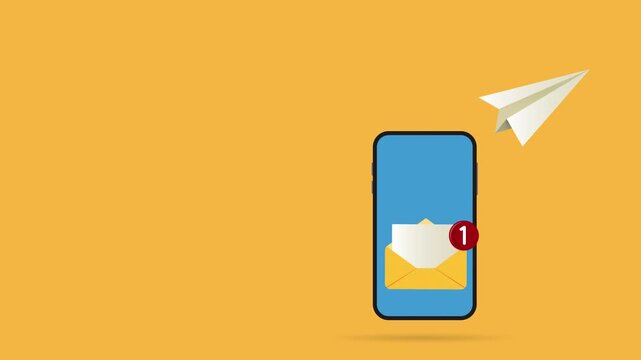 Email notification sign, business concept 