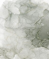 Alcohol ink marble dark green pastel with glitter texture, can be used for background, wallpaper, invitation, brochure, and poster design