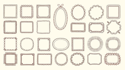 Elegant and Decorative Lace Frames Collection for Creative Design Projects