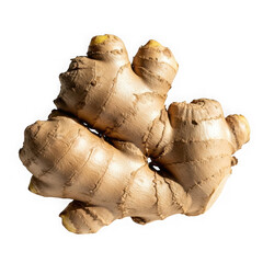 Fresh ginger root isolated on transparent background