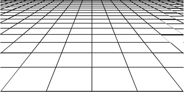 Dynamic perspective grid with converging lines for modern design projects and virtual reality simulations or architectural visualization