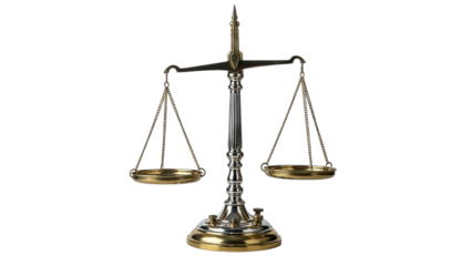 Antique Balance Scale Isolated on White