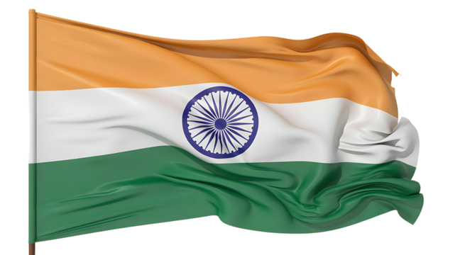 Flag of india isolated on transparent background waving in the wind proudly
- Powered by Adobe