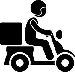 Motorbike Delivery Courier Icon