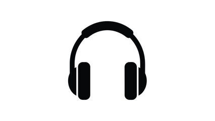 Headphones icon on white background