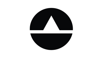 Simple black logo design on white background