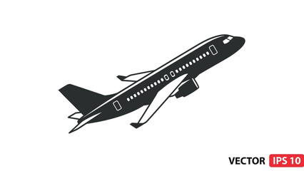 airplane on white background