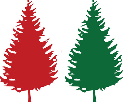 Stylized tree illustration with vibrant color palette