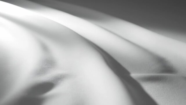 Seamlessly looping abstract background motion of shifting soft white light and subtle shadows creating a calming minimalist pattern gray, simplicity, shifting soft white light