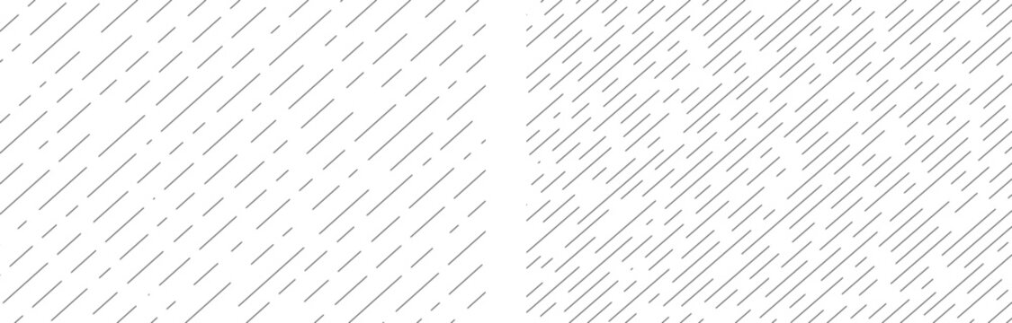 Dashed line background, rain texture, irregular diagonal stripes. Slash thin dash bg. Linear textures with repeatable abstract halftone designs
