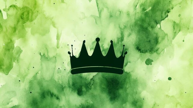 A detailed view of textured green paint on canvas