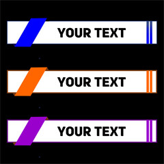 colorful text box banner vector illustration