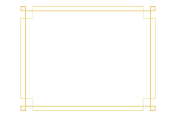 Gold asian Korean traditional frames, line borders with knot corners ornament. Decoration border, divider for banner, certificate.