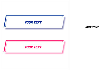 colorful text box banner vector illustration