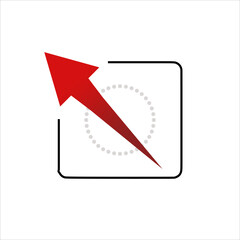 Red Arrow Sign, Symbol of growth, Arrow Concept of success