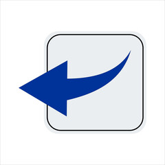Blue Arrow Sign, Icon or Symbol