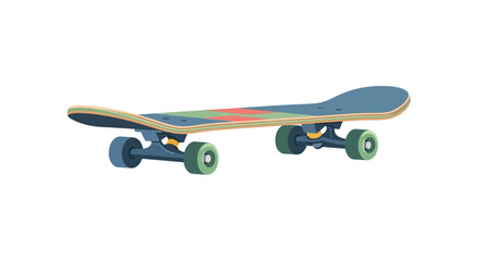 A colorful skateboard isolated on a white background. © mboku