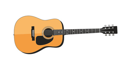 Acoustic guitar with a clean white background.