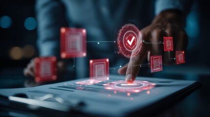 Digital Document Verification on Touchscreen Technology with Graphics