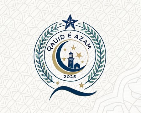 Qauid e azam name logo 2025 