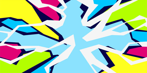 Trendy Flat Simple Abstract Pattern Vector Illustration Background Banner Template	
