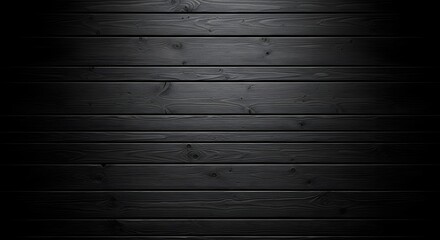 Dark wood planks background with spotlight effect