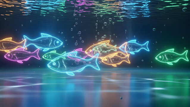 Digital technology globe with abstract blue background of stars, lines, and light representing global internet communication network - Powered by Adobe