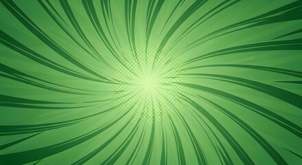 Obraz premium Green swirl burst background with textured effect
