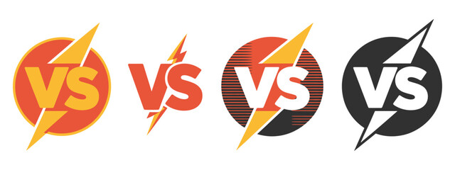 Versus letters logo with vibrant yellow and red stamp effects, pop art style, and duel challenge motifs, ideal for competitive games, battle themes, and gaming graphics
