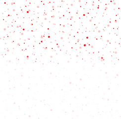 Red Falling Dots Snow Background.