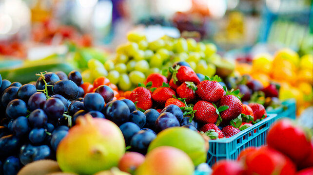 Fresh fruit at the vegetable market