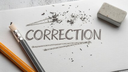 Eraser shavings and graphite marks on a paper card