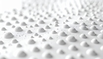 Microscopic cellular dots on a white surface in an abstract view