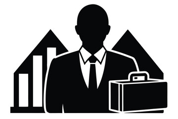 investment portfolio vector icon silhouette