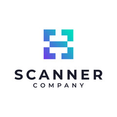 Modern logo for a scanner company. Vector file