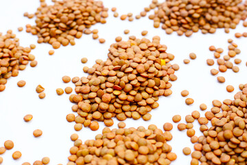 Lentils are small brown legumes rich in protein and fiber