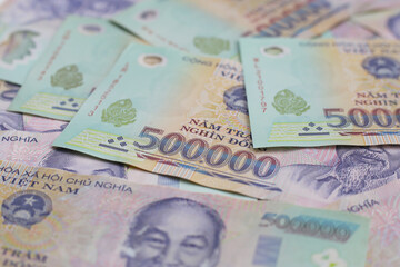 Five hundred thousand dong banknotes