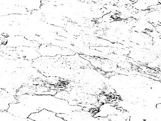 Grunge background black and white. Texture of chips, cracks, scratches, scuffs, dust, dirt .Vector pattern of cracks, chips, scuffs. Abstract vintage surface isolated on white background.EPS10.